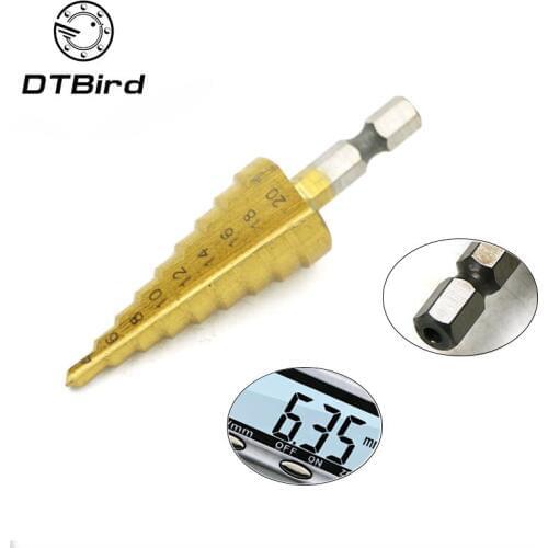1pcs/4-20mm High Speed Steel Drill Bits Metal Center Drilling Steel Step Drill Bit Hand Tool Metal Hole Opener