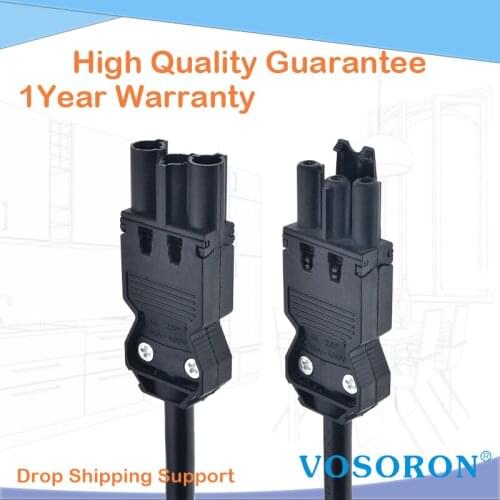 3 pole Male to Female Pluggable plug and Connector Appliance coupling with screw terminal GST18I3S 16A 400V CE approval