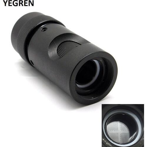 Microscope Adjustable C-Mount Adapter Lens with Cross Reticle Scale Micrometer for CCD USB Camera Optical Glass Lens C Mount