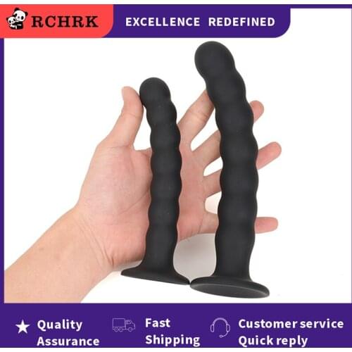 Butt plug Prostate massager Sex products Vaginal stimulator Silicone beads with powerful suction cup Dildo Male and female toys