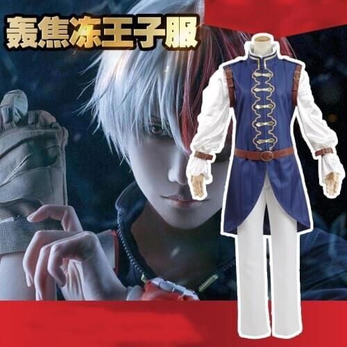 Anime Boku no Akademia Shouto Todoroki Cosplay Costume Princess Uniform My Hero Academia Halloween Christmas Costumes