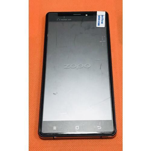 Used Original Touch screen + LCD display + Frame for ZOPO Hero 2 MTK6737 Quad Core 5.5" HD 1280x720 Free shipping
