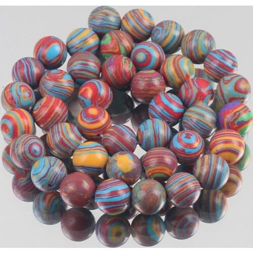 Blue Colorful Synthetic Malachite Stone Beads Loose Spacer Beads For Jewelry Making DIY Bracelet&Necklace 4/6/8/10/12mm 15"