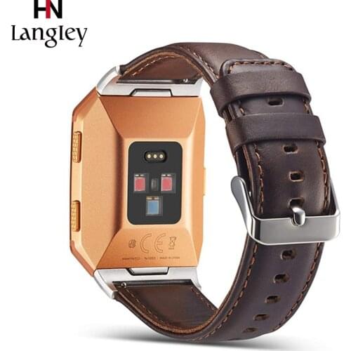 Genuine Leather Watch Straps For Fitbit Ionic Smart Watchbands Watches Accessories Comfortable Breathable Fashion Watch Straps