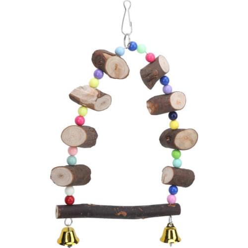 Parrot Swing Toy Wooden Parrot Swing Toy Pure Natural for Pets To Exercise for Parrot for Small Medium Budgies Birds for Bird