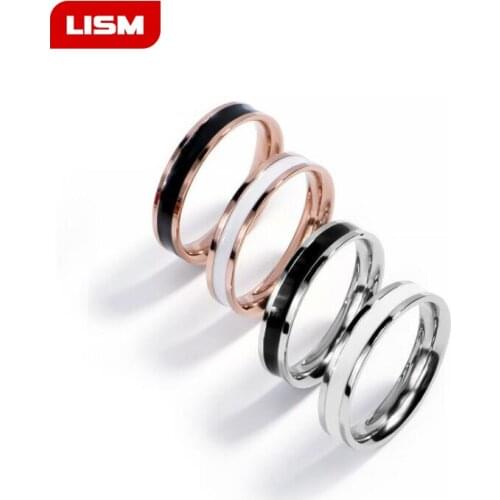Hot Sale Groove Rings Black Blu Stainless Steel Midi Rings For Men Charm Male Jewelry Dropshipping