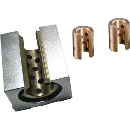 JDB Bushing Bearings Cast Bronze and Brass Graphite Bronze Sbr10 Sbr12 Sbr16 Sbr20 Sbr25 Embedded Graphite Self-lubricating AXK