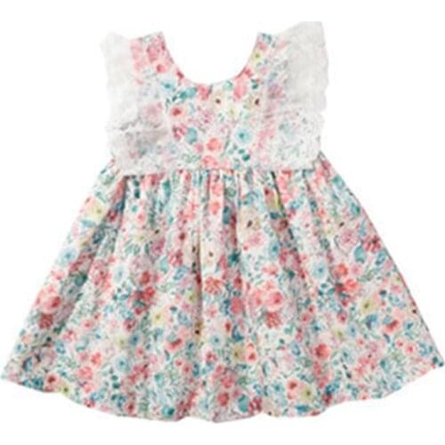 Lace Floral Children Party Dress Summer Clothes Girl Kids Dresses Girls Floral Pattern Girls Party Dress Wholesale Lots Clothes
