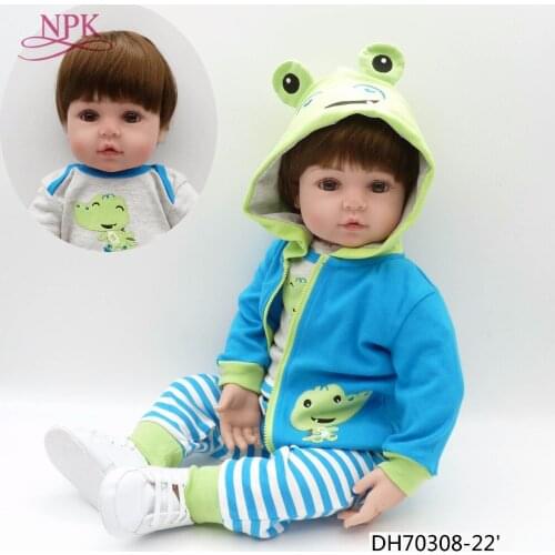 Big size 60cm Silicone Reborn Dolls Toddler Vinyl Dolls Brinquedos Boutique Gift Handmade PP Cotton Body Boneca Reborn Realista
