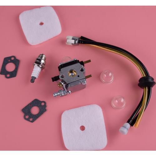 LETAOSK 9pcs Carburetor & Air Filter Fuel Line Service Kit Fit For Mantis Tiller 7222 7225 SV-5C/2 Zama C1U-K82 C1U K82