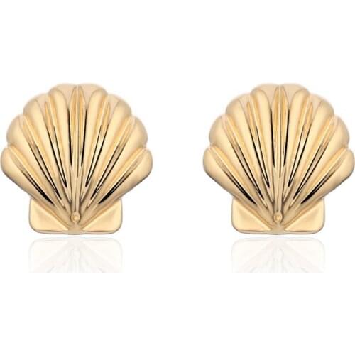 Small Stud Earrings Cute Sea Beach Shell Earring For Women Fashion Jewelry Gifts Rose Gold brinco feminino 2019 Wholesale