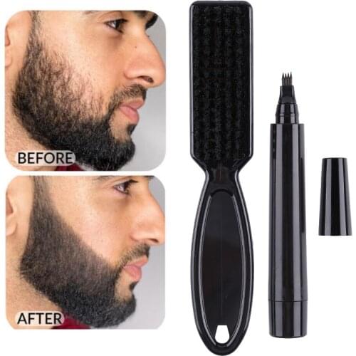 Men Beard Growth Pen Facial Hair Moustache Repair Shape Regrowth Pen Beard Enhancer Nourish Shaping Anti Hair Loss Styling Kit