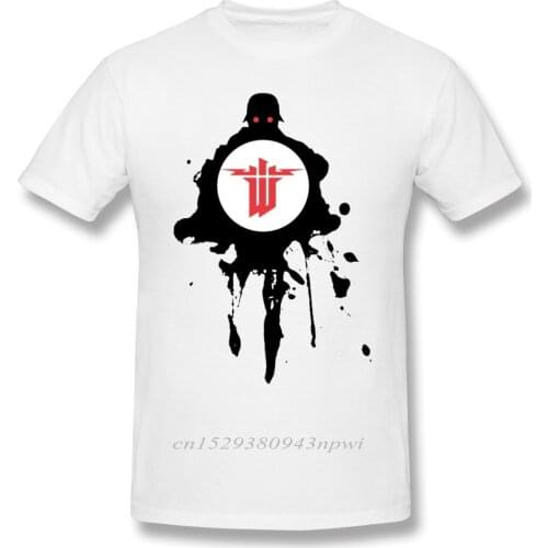 Wolfenstein T Shirt Wolfenstein T-Shirt 3xl Classic Tee Shirt Cotton Short Sleeves Graphic Mens Fun Tshirt