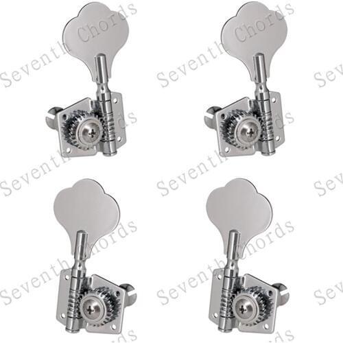 A set of 4pcs Chrome Opened Electric Bass Guitar Tuning Pegs Machine Heads Tuners For Bass guitar accessories parts
