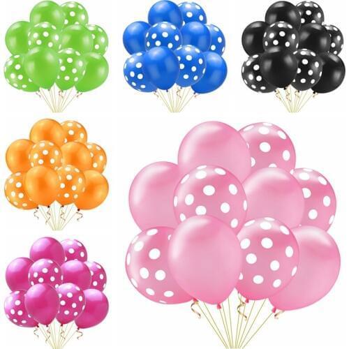 10pcs 12inch Balloon Set Wave Point Pure Latex Balloon Wedding Anniversary Birthday Festival Party Decoration Supplies