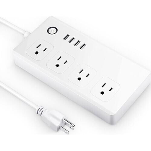 2018 New Smart Home Power Strip Electrical Socket US Plug Wifi App Wireless Remote Control 4 Ports USB Outlet Plug Sockets