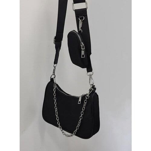 2021 new underarm bag three-in-one female bag, shoulder messenger bag, chain bag, Oxford nylon bun and mother bag