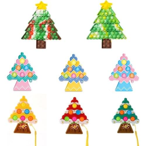New Christmas rodent control pioneer Santa Claus tree hat socks Childrens mental arithmetic puzzle decompression desktop toy
