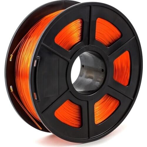 PETG Transparent Orange 1.75mm 3D Printer Filament 1kg/2.2lbs Plastic Material for FDM 3D Printer