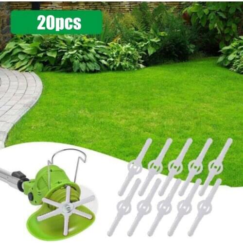20PCS 139mm Plastic Cutter Blades For Electric Cordless Grass Trimmer Strimmer Tool Garden Mower Accessories