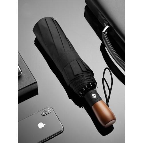 Automatic Fold Umbrella Large Black Business Windproof Uv Protection Adult Umbrella Guarda Chuva Household Merchandises BD50UU