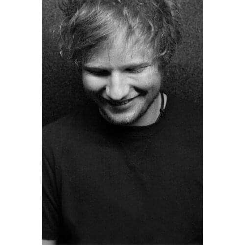 Custom Wall Decor Ed Sheeran poster Ed Sheeran Wall Stickers Office Decals Song Writer Wallpaper Black And White Mural U1-706