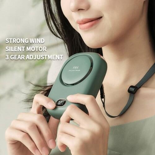 Portable Neck Hanging Fans Mini Usb Fans Rechargeable Air Cooler Ventilador Travel Electric Fan Hpme Office Desktop Coolong Fan