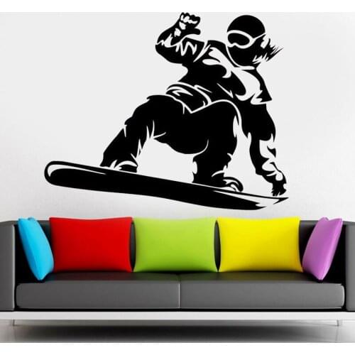 Snowboarder Extreme Sport Ski Wall Sticker Vinyl Art Home Decor Kids Boys Child Teen Adult Room Bedroom Wall Decals Mural 4652