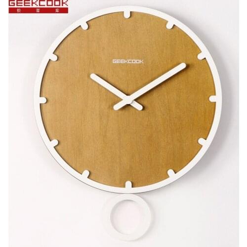 Modern Design Wall Clock Creative Watch Quartz Silent Wooden Wall Clock Living Room Minimalistic Vintage Relogio Clocks AD50WC