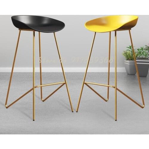 Northern Europe Modern Simple Iron Bar Chair Fashion Bar Chair Back High Footed Stool Net Red Bar Stool Bar Chair