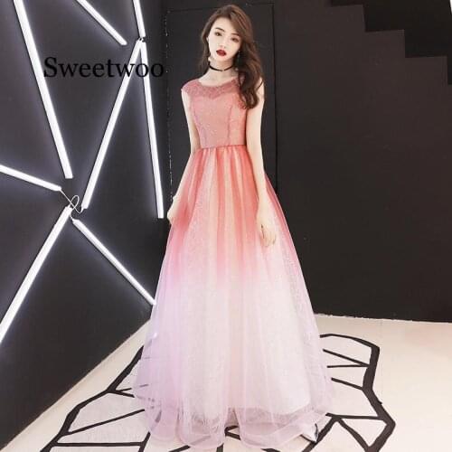 SWEETWOO 2020 Red Long Dress Women Ladies Slim Party Dress Elegant Round Neck Women Sequined Lace Dress Mesh Robe Femme Summer