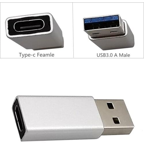 Type-C adapter double-sided plug double-sided up to 3.0 speed USB3.0 male to Type-C female built-in IC chip