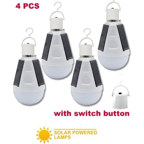 1-4pcs Portable Solar Rechargeable Garden light Lawn Lamp Night Security Wall Light Outdoor Yard Fence Emergency Lighting garden