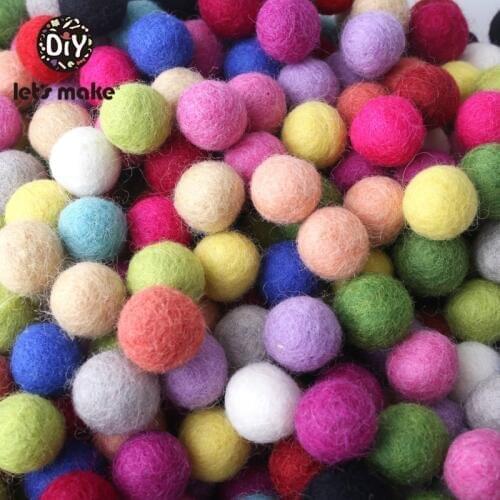 10pcs 100% Wool Felt Ball For DIY Craft Accessory Colorful 20mm Wool Balls Make Nursery Home Decor Kids Baby Room Decoration