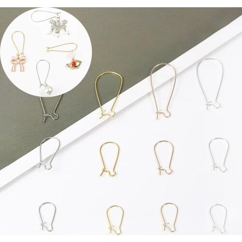 2020 Popular 100pcs Mixed colors Iron U-shaped earring hook Ear Wires for DIY Handmake jewelry findings earring accessories