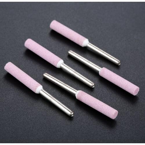 5Pcs 3/16" 4.8mm Chainsaw Sharpener Burr Chain Saw Grinding Stone File Rotary Tool for Metal Polishing Chainsaw Sharpening