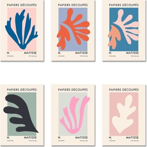 HD Printed Abstract Canvas Painting Wall Art Matisse Canvas Painting Home Decor Modular No Frame Plant Pictures For Living Room