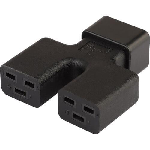 C20 TO C19, IEC 320 C20 Male to Dual 2*C19 Female Power Adapter,16A 250V UPS PDU Power Adapter, C20 to C19 Power Adapter