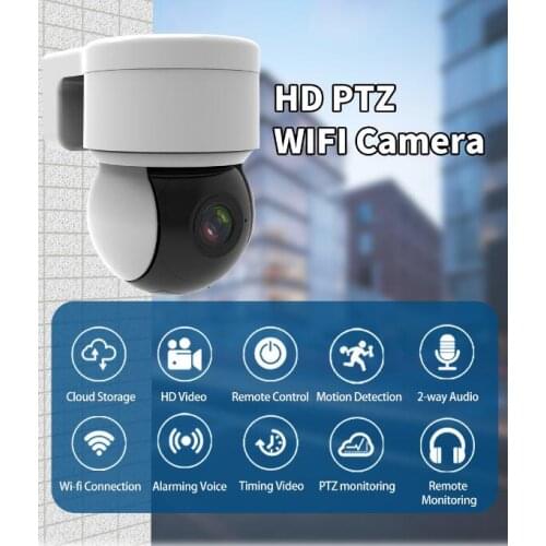3MP 360 Degree Wireless Home Surveillance PTZ IP Camera Outdoor Water-Proof Intercom Baby Monitor
