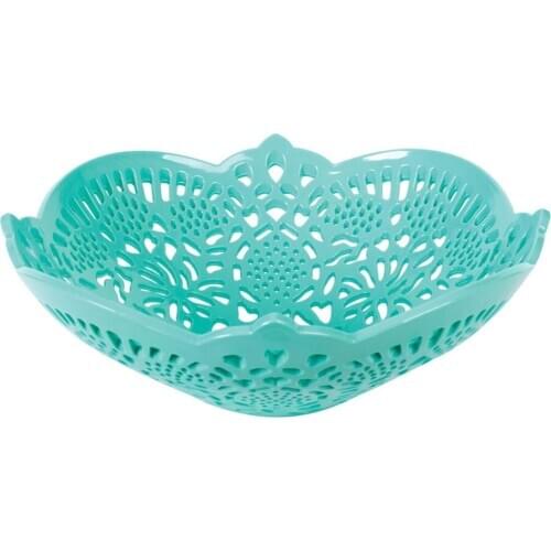 EWs Acrylic Vintage Turquoise Color Fruit Bowl