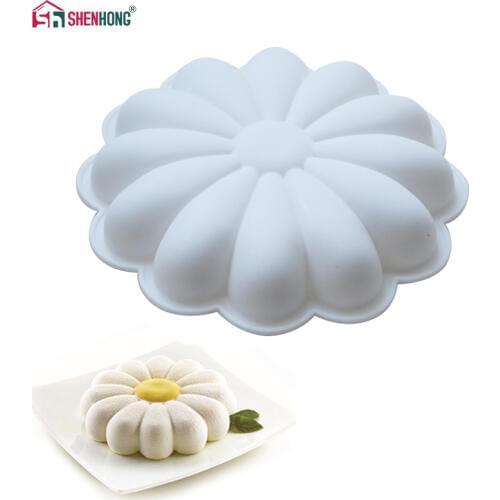 SHENHONG PRIMAVERA Flower Cake Mold For Baking Home Party Wedding Silicone Mould Mousse DIY Baking Cookie Christmas Bakery