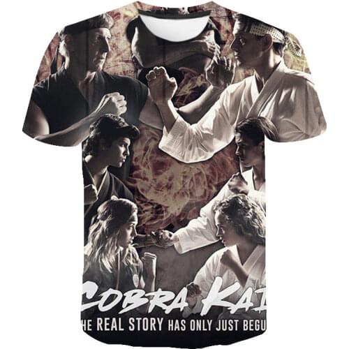 2021 New Summer Fashion Cobra Kai Printed 3D T Shirts Casual Men Women Children Short Sleeve Boy Girl Kids Cool Streetwear Tops