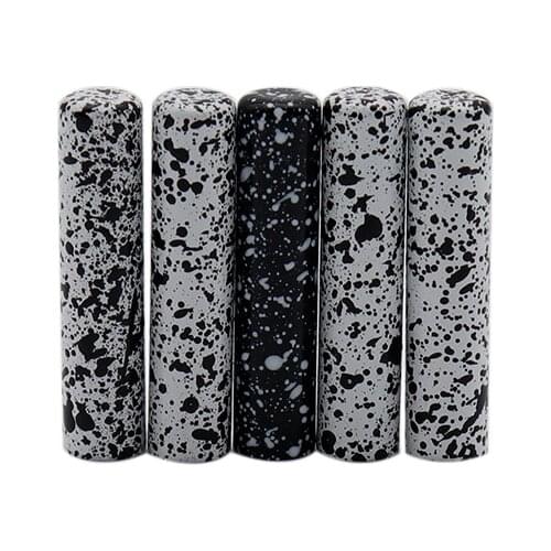 Shoelace Tips 4.6*20mm Random Spray Dots With Black and White Rope Ends 4 pcs/set Aglets For Canvas Shoe Cordones