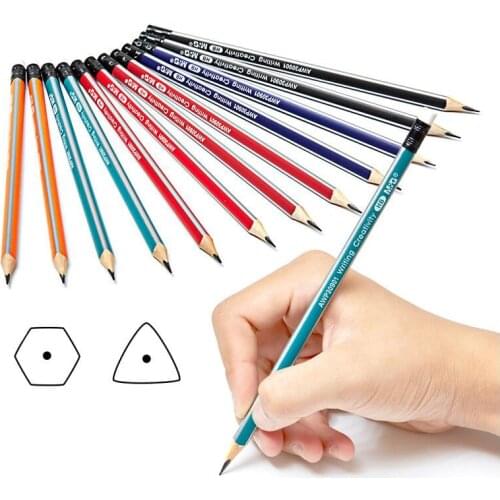 HB Ordinary Pencils With Eraser Students Writing Drawing Wooden Handle HB Pencil School Office Stationery Supply
