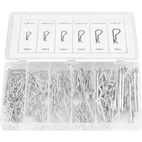 Thread Repair Tool 150 Pcs Carbon High Strength Steel R-type Card Hairpin Latch Bolt Cotter Pin Ferreteria