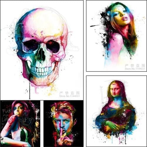 Skull Portrait Full Diamond Mosaic Embroidery 5d Diamond Painting Cross Stitch Diy Diamond Painting Cross-Stitching Needlework