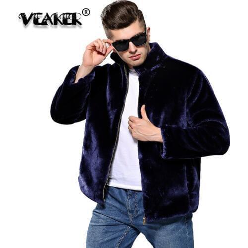 2018 Fashion Mens Winter Faux Fur Jacket Coat Male Thick Warm Mink Coat Top Quality Plus Size 4XL men outerwear Fur Jackets