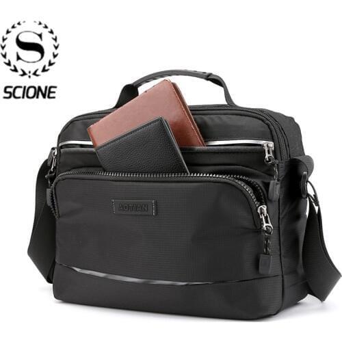 New Mens Messenger Bag office work bag large briefcase Waterproof Laptop shoulder bag Anti theft travel crossbody bag for men