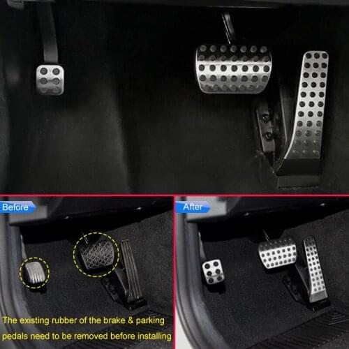 W205 W213 X253 W218 Pedal Covers Accessories Set Manual Stainless steel+Rubber New
