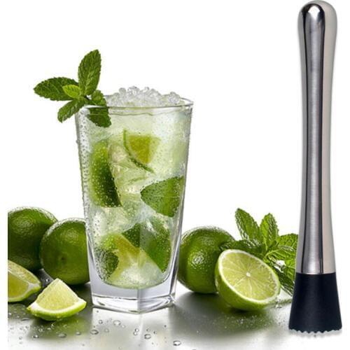 New Ice Cocktail Swizzle Stick Fruit Muddle Pestle Popsicle Sticks Crushed Stainless Steel Ice Hammer Bar Tools LX8558